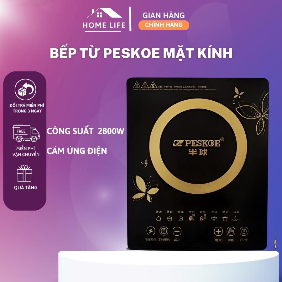 Bếp Từ Cảm Ứng Mặt Kính Chịu Lực PESKOE, Chịu Nhiệt Lên Đến 600 Độ C Tiết Kiệm Điện Năng, An Toàn Khi Sử Dụng