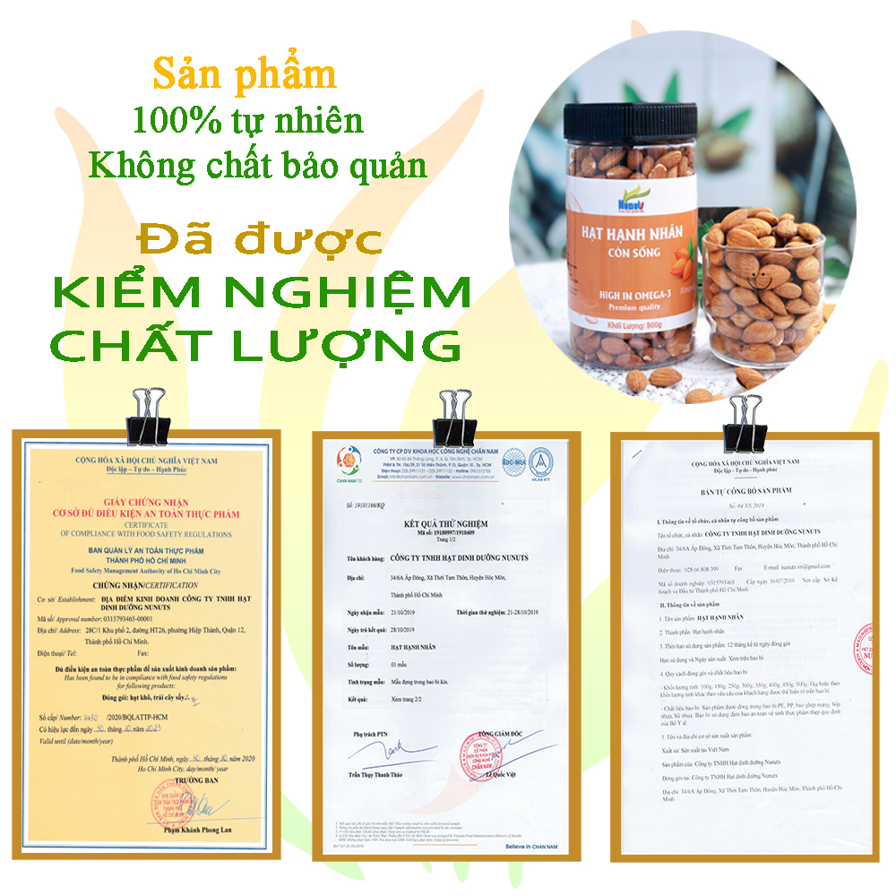 HẠNH NHÂN SỐNG NUNUTS - DÙNG LÀM SỮA HẠT