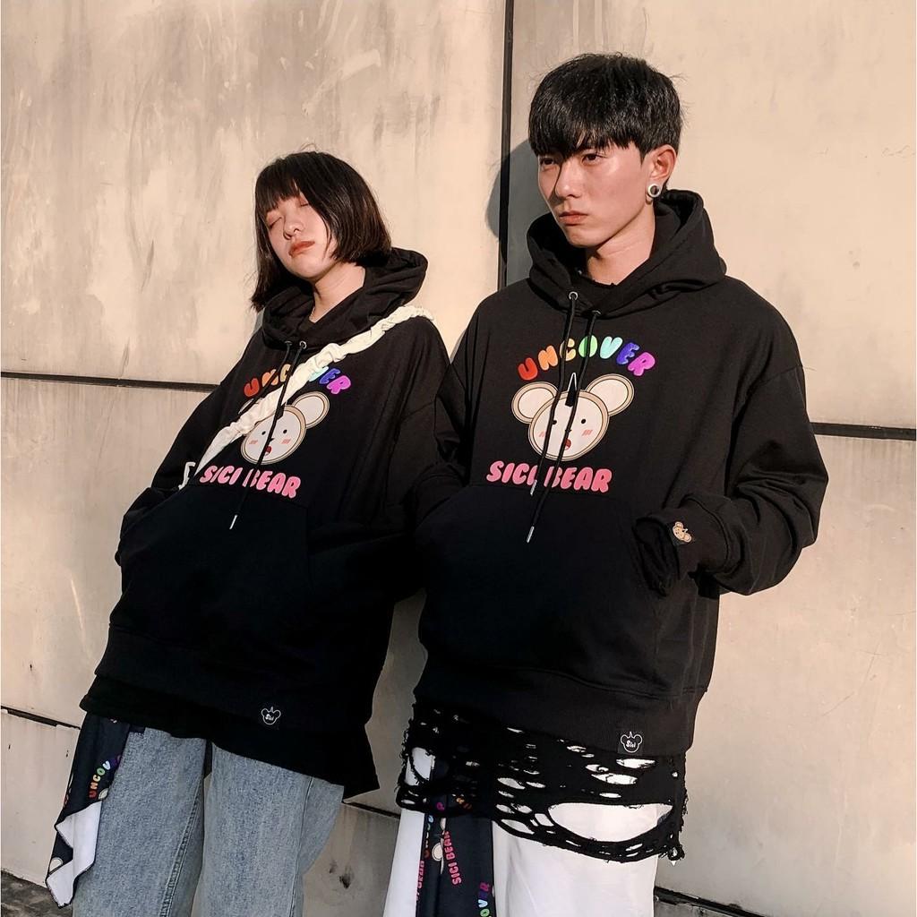 Áo Hoodie Nỉ Bông UNCOVER SICI BEAR Unisex