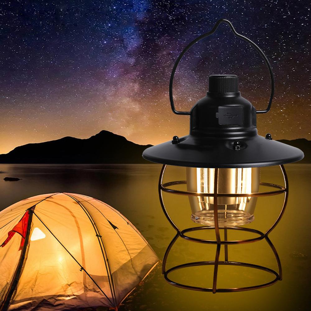 Đèn cắm trại USB với màu cam ấm áp Chống nước IPX4 treo ngoài trời để cắm trại và câu cá