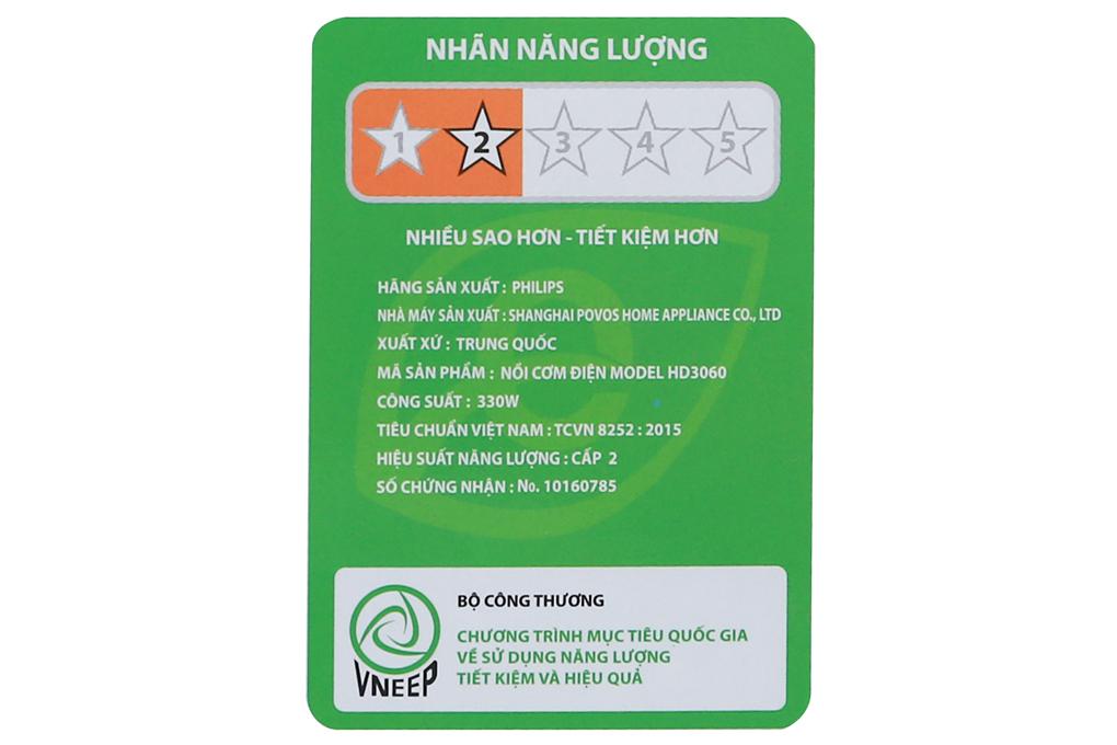 Nồi Cơm Điện Tử Philips HD3060 (0.7L) - Đen - Hàng chính hãng