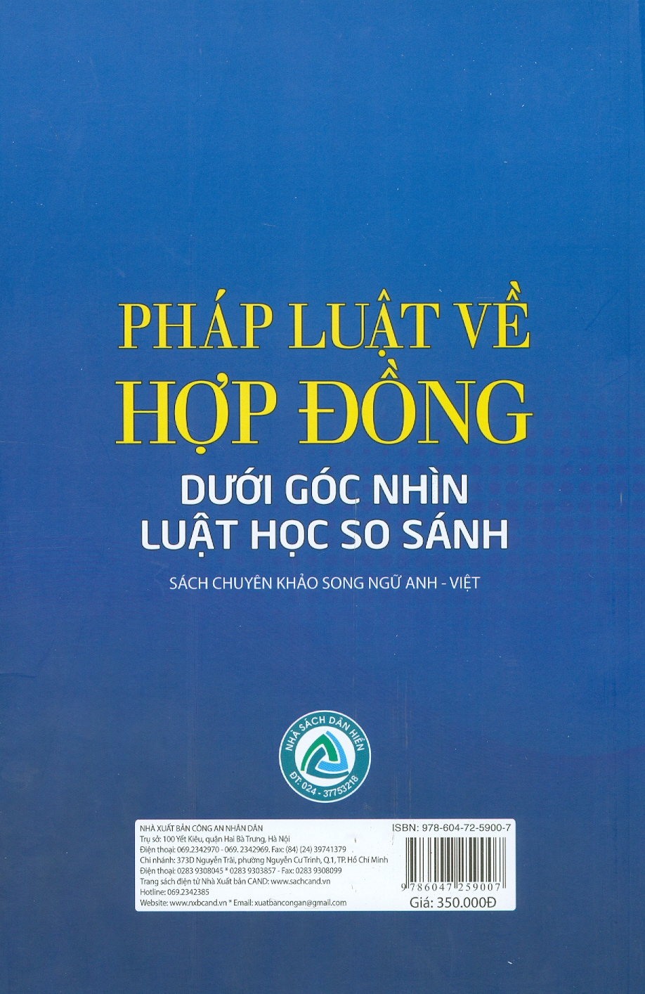 Pháp Luật Về Hợp Đồng Dưới Góc Nhìn Luật Học So Sánh (Sách chuyên khảo song ngữ Anh - Việt)