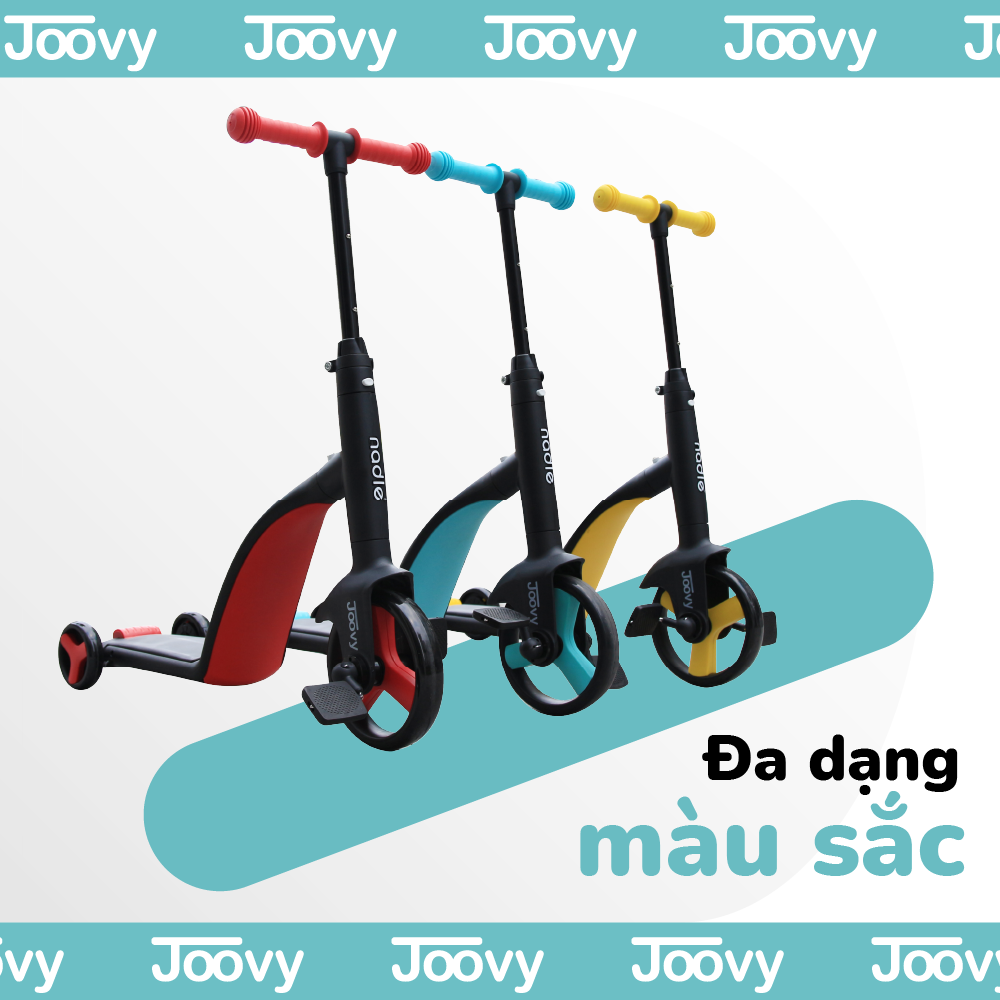 Xe trượt Scooter cho bé kiêm Xe chòi chân và Xe đạp 3 trong 1 cho trẻ em từ 1 tới 6 tuổi Nadle TF3 Joovy