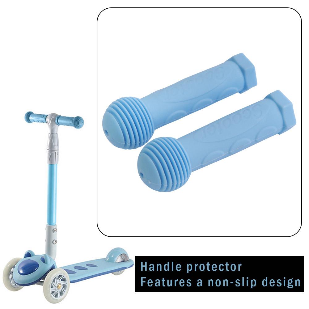 1 cặp tay cầm tay cầm cao su tay cầm tay cầm chống thấm nước có nắp xe đạp chống trượt cho trẻ em phụ kiện xe ba bánh xe tay. Color: Sky Blue