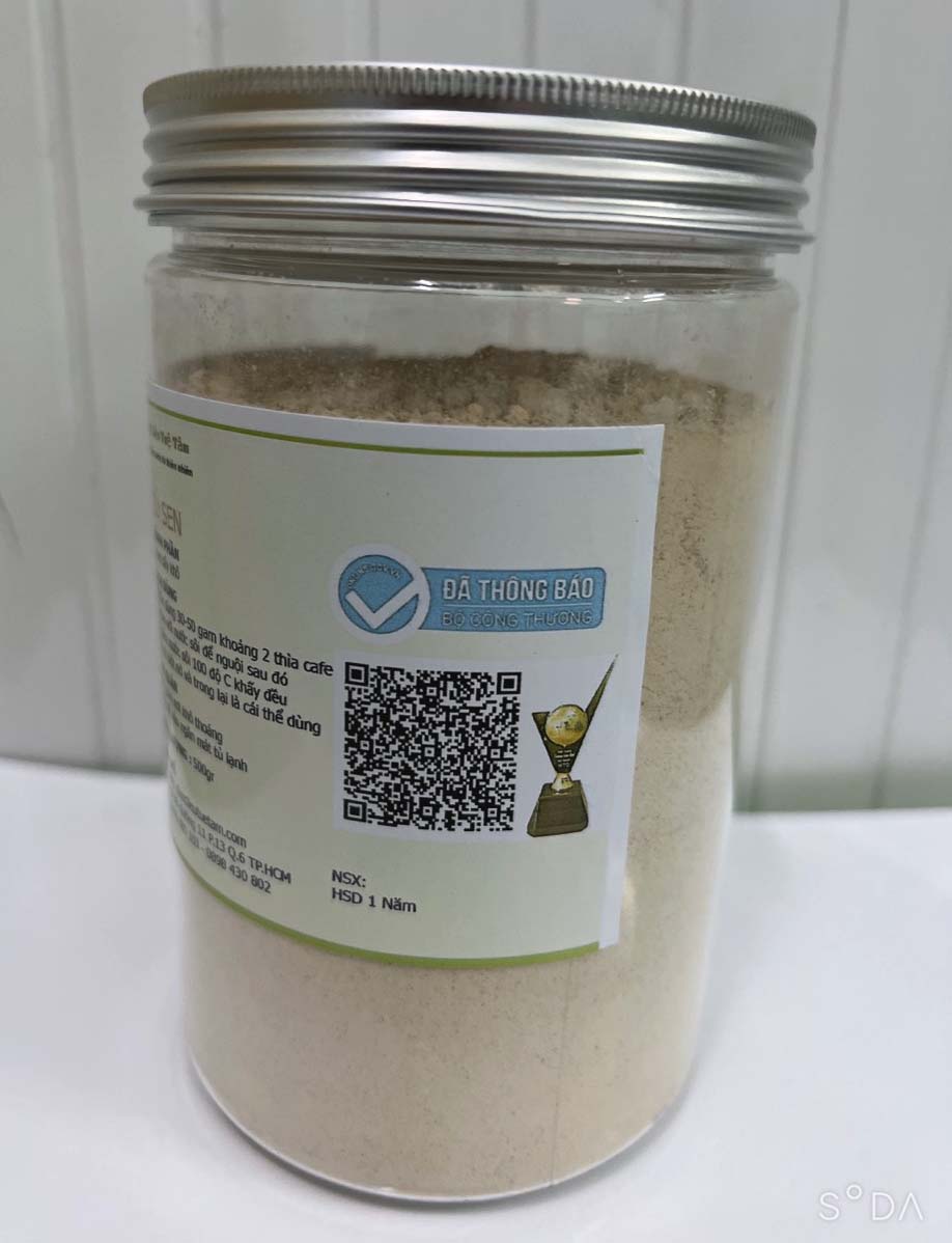 Bột củ sen nguyên chất - Bột nghiền trực tiếp từ củ sen - Dữ lại 100% dưởng chất từ củ sen
