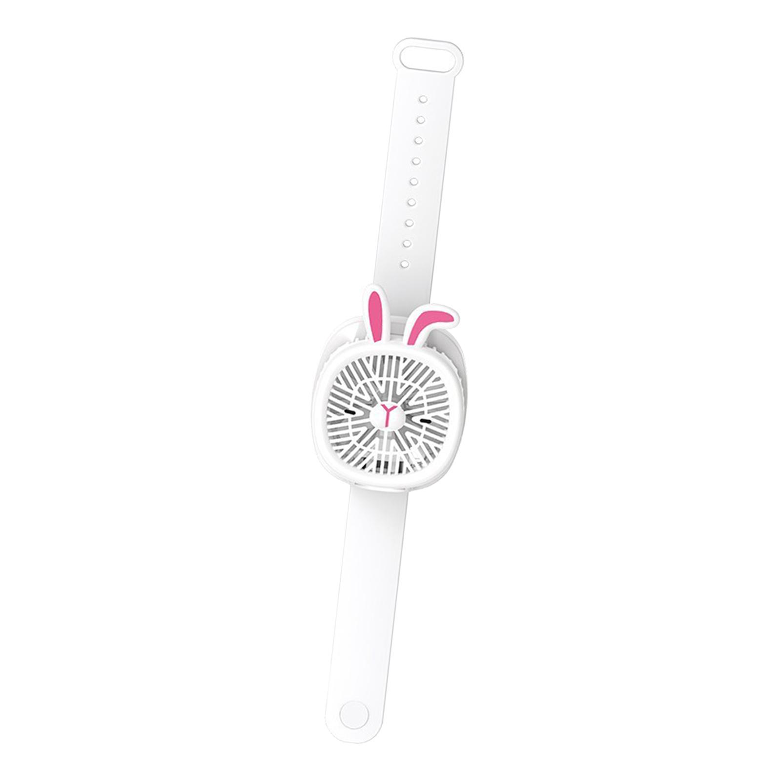 Mini Watch Fan Handheld   Compact for Children Adults Travel White