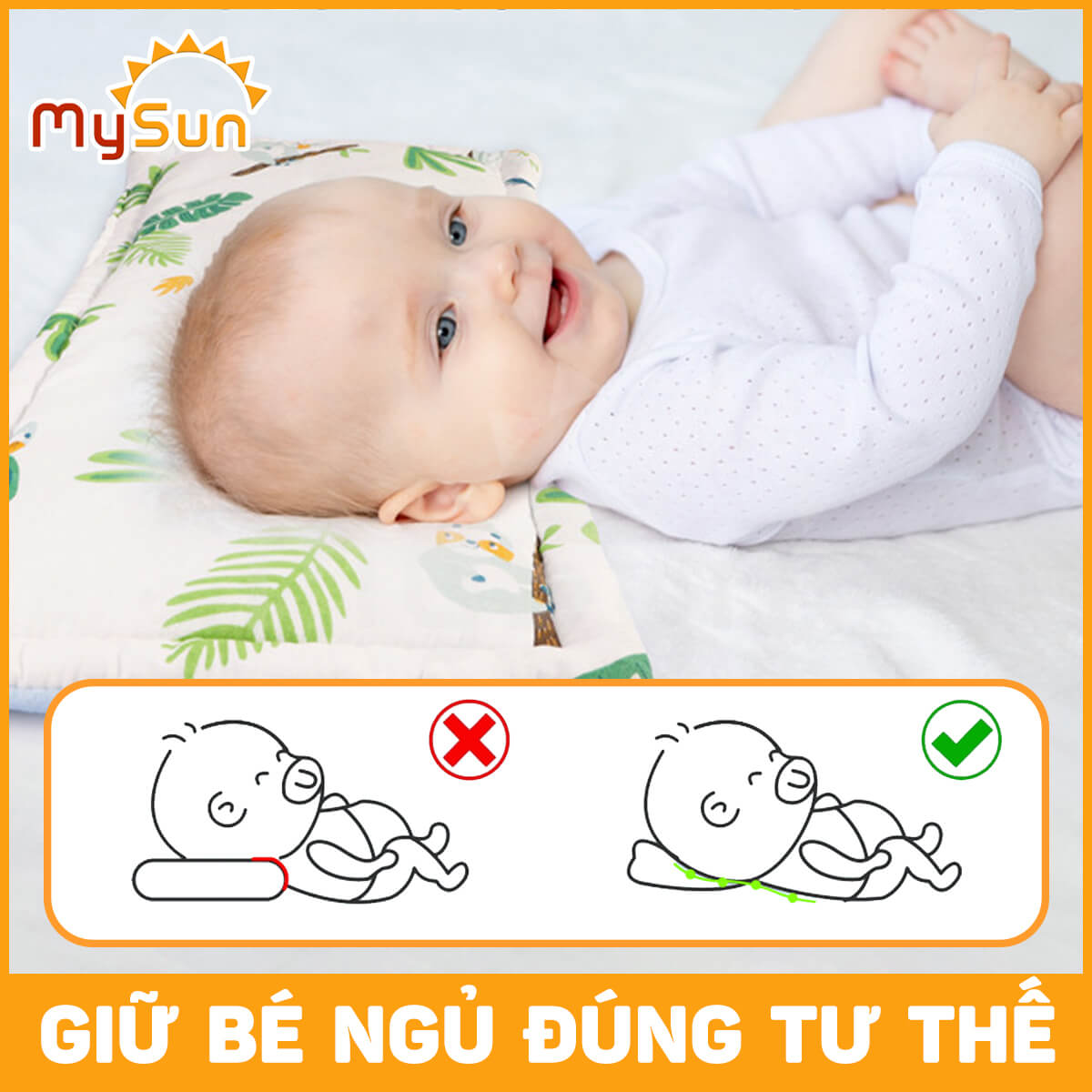 Gối nằm ngủ cho bé sơ sinh gối kê lót đầu thấm hút mồ hôi cho bé sơ sinh đến 2 tuổi