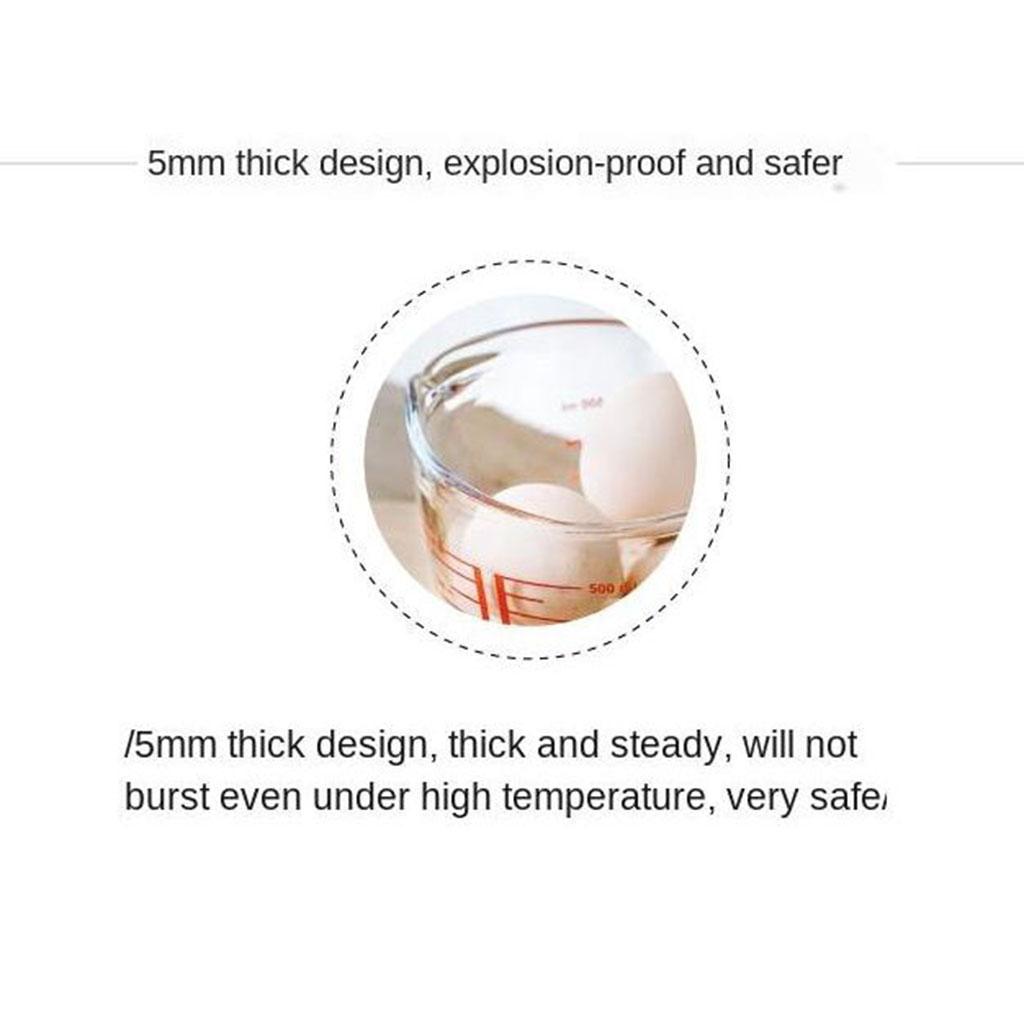 Glass Measuring Cup with Scale Cream Milk Measuring Cup Kitchen Baking Tool