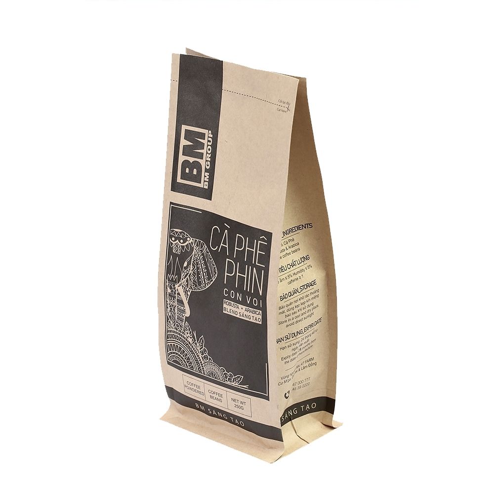 Cà Phê Bột [Gói 250g] Robusta và Arabica - BM Sáng Tạo - Hái chín - Rang Mộc - Nguyên Chất - BM GROUP