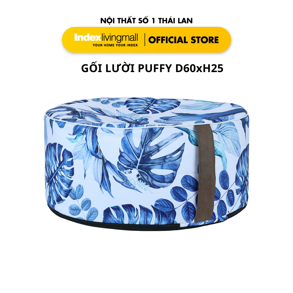 Gối Lười PUFFY Màu Xanh Dương Đường Kính 60cm, Cao 25cm, | Index Living Mall | Nội Thất Nhập Khẩu Thái Lan