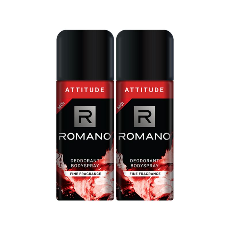 Combo 2 Xịt toàn thân Romano Attitude nồng ấm cá tính 150ml