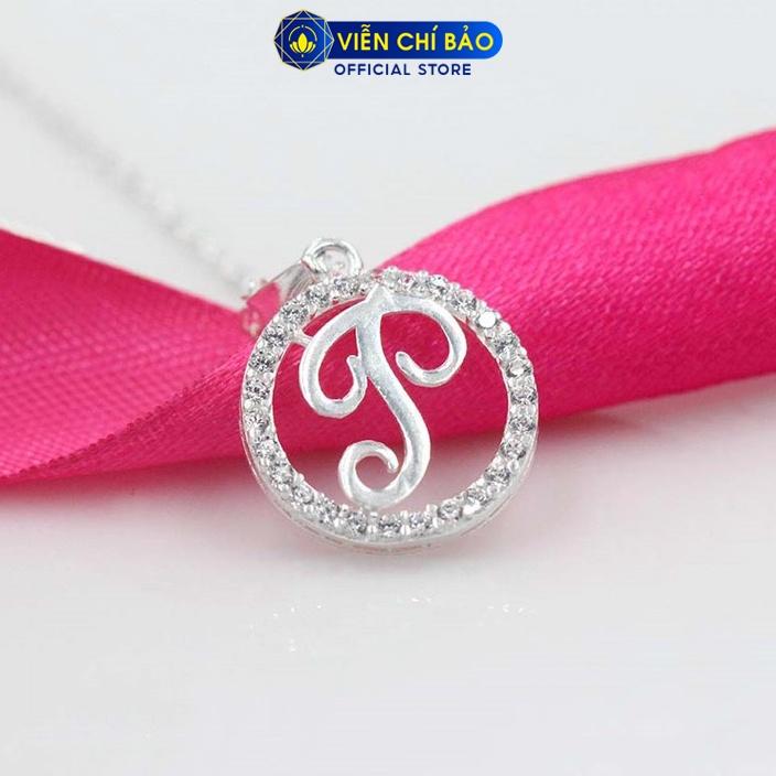 Dây chuyền bạc nữ Mặt chữ cách điệu theo tên bạc S925 thời trang phụ kiện trang sức nữ Viễn Chí Bảo M400034 D400143x