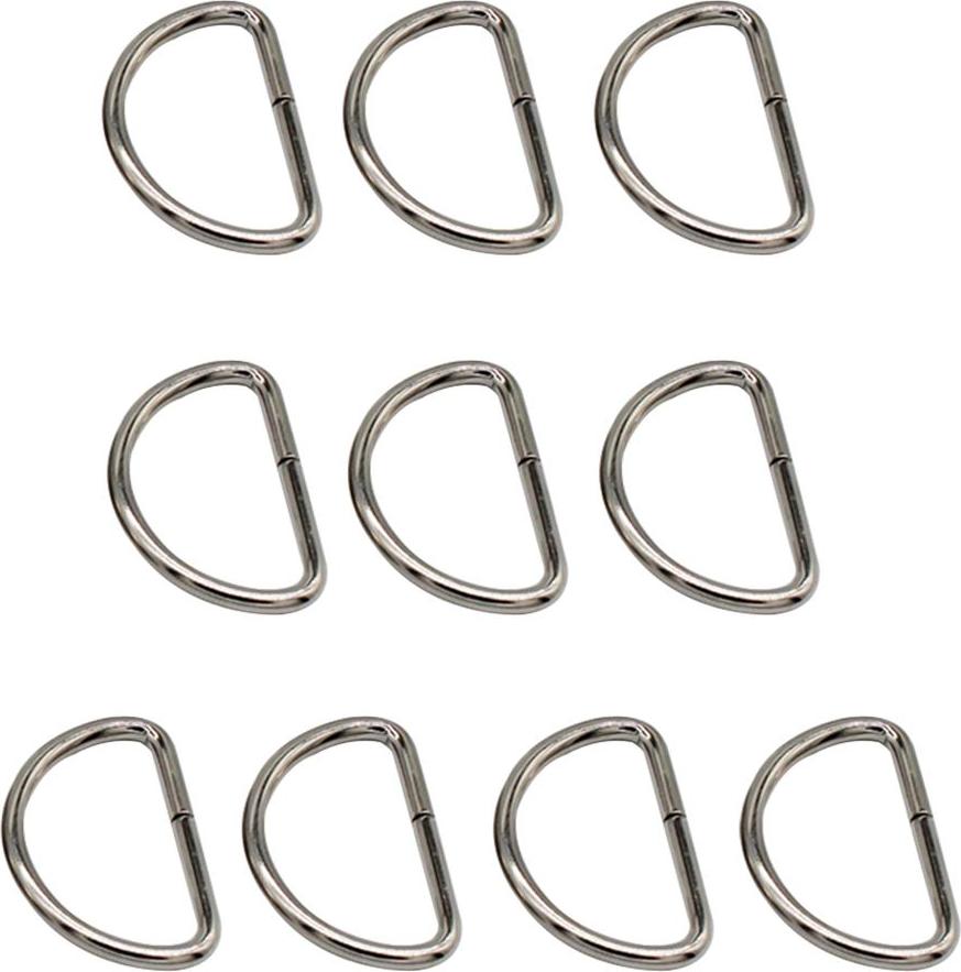 10 Miếng 25 Mm Kim Loại D Vòng Khóa Túi Da Cầm Tay Thủ Công Cho Webbing Dây