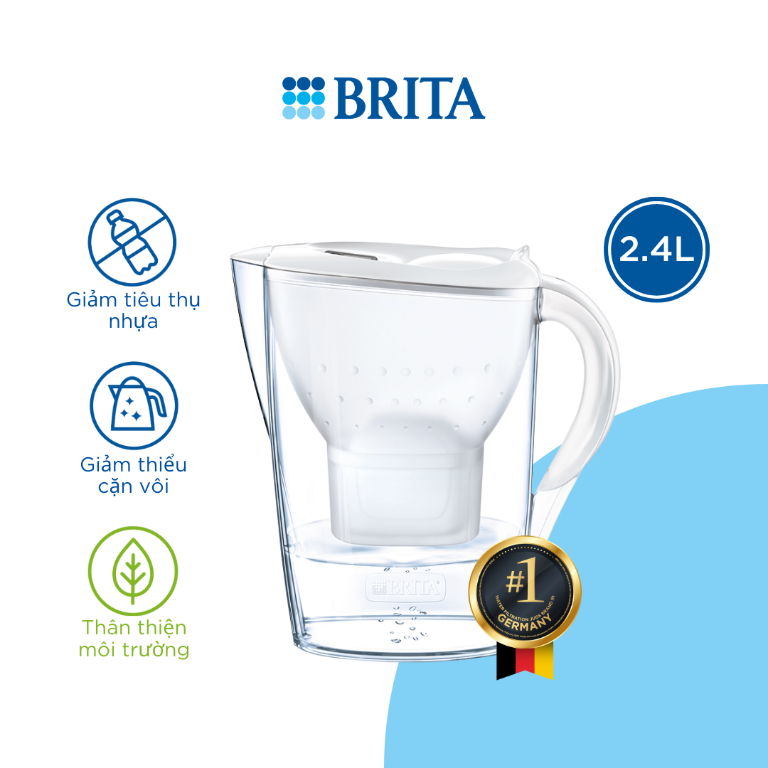 Bình Lọc Nước BRITA Marella Cool White - 2.4L