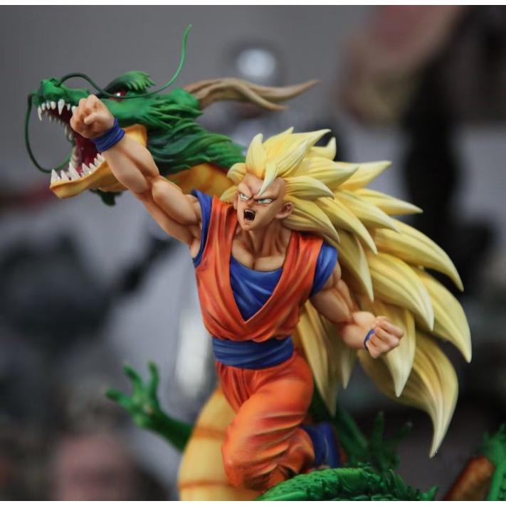 Mô hình songoku + rồng thiên saiyan 3 - Dragon ball 7 viên ngọc rồng