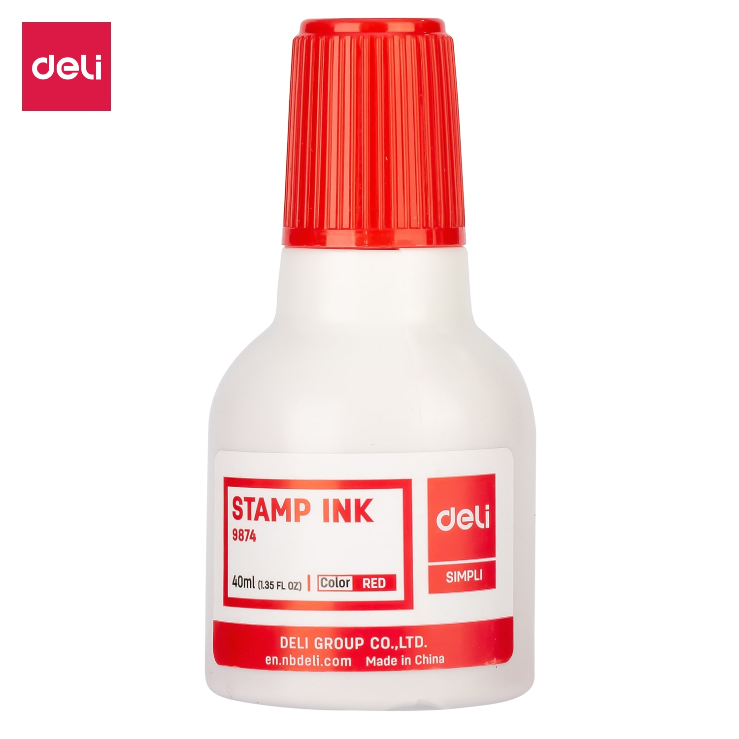 Mực Dấu 40Ml Deli, Đỏ - E9874