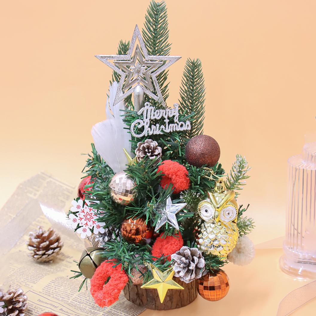 Cây Thông Noel Hàn Quốc THQ17 Chim cú 40cm Cây Thông Vintage Trang Trí Giáng Sinh