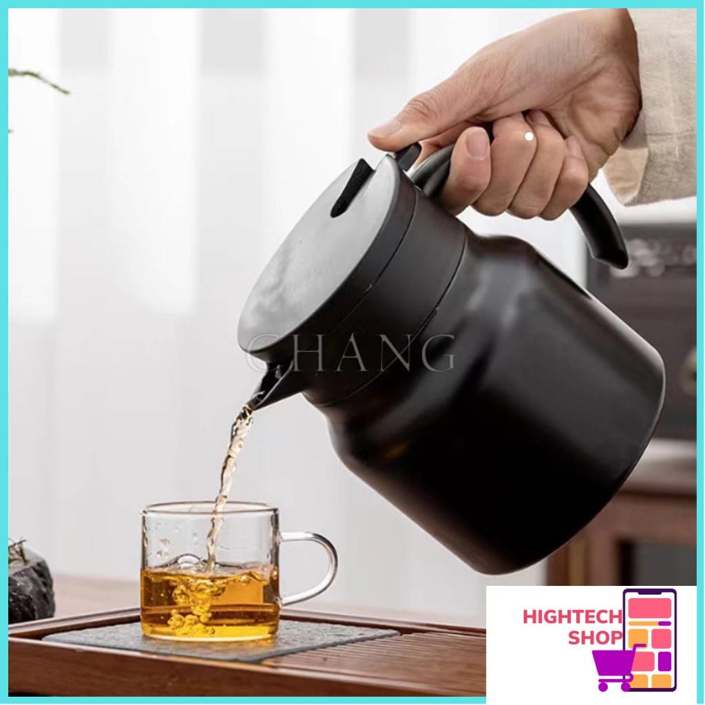 Ấm pha trà giữ nhiệt có lưới lọc trà dung tích 1 lít 2 lớp INOX
