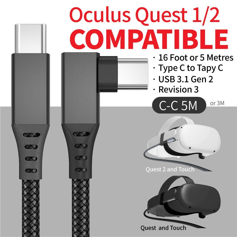 Dây cáp chuyển đổi từ giắc cắm USB sang Type-C, dây cáp USB 3.1 cho Oculus Quest 2 dài 5m - MINPRO