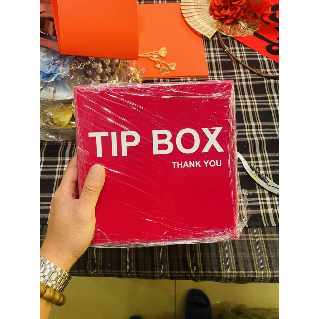 Hộp đựng tip - thùng mica đựng t.iền tip - tip box có ổ khóa