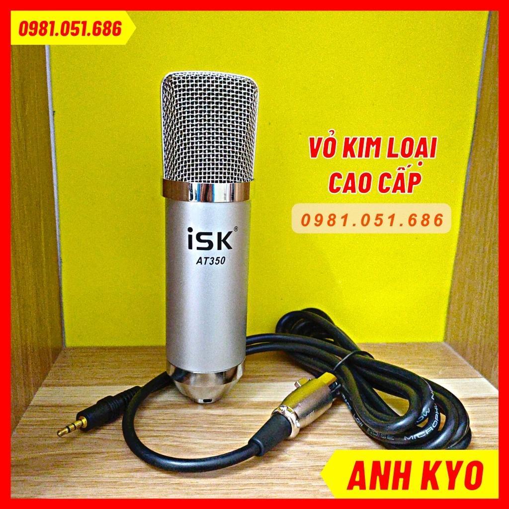 Mic thu âm at350, mic livestream at350 chất liệu hợp kim màu bạc phù hợp sound card, mixer, máy tính