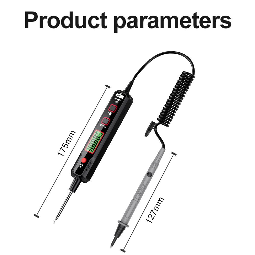 HABOTEST Pen Type Digital Multimeter Voltage Tester for Measuring AC/DC Voltmeter Resistance Diode Capacitance Electrical Tester with Backlight and Flashlight