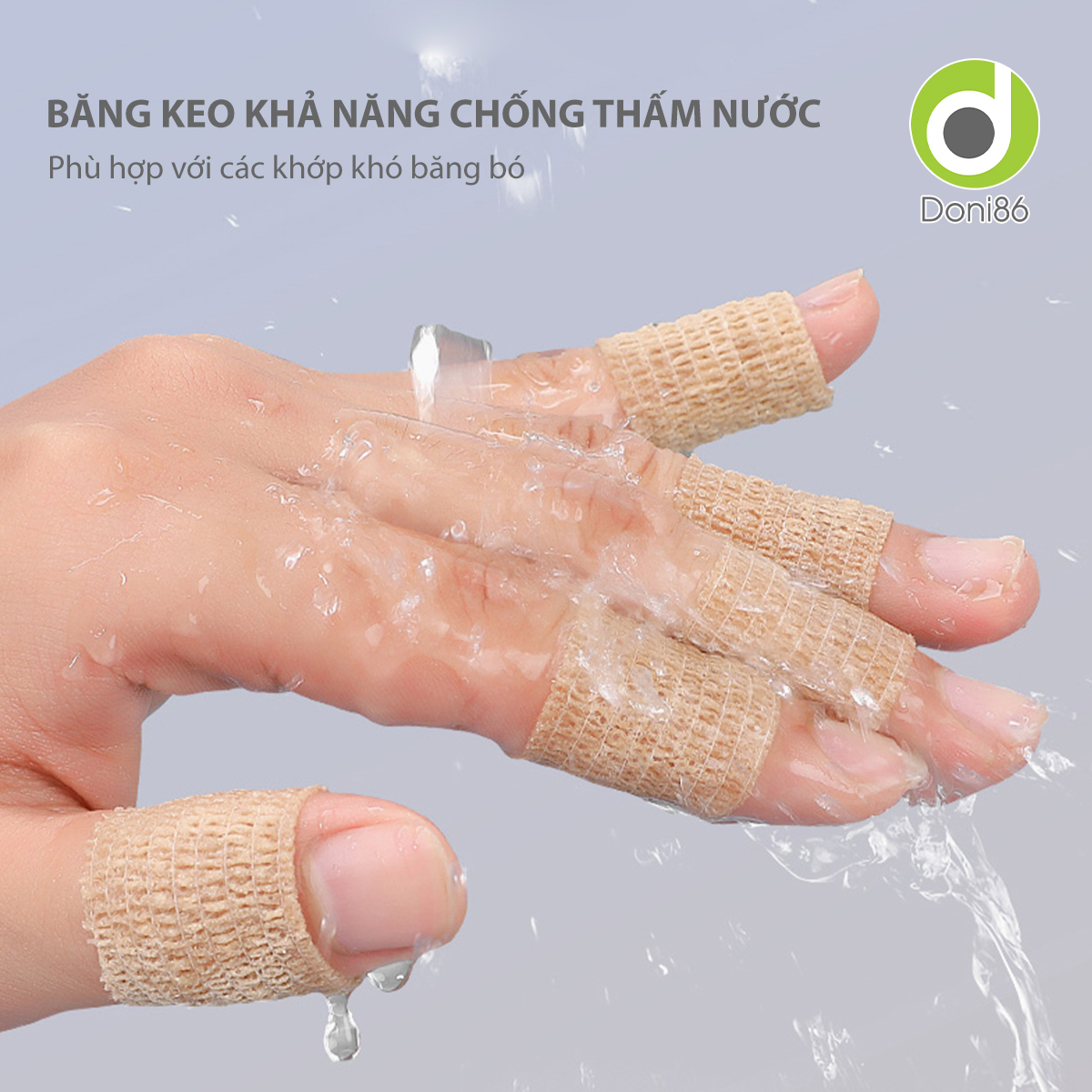 Set 3 cuộn băng quấn vải tự dính giúp giảm ma sat bảo vệ ngón tay, ngón chân hiệu quả - Doni - DOPK247