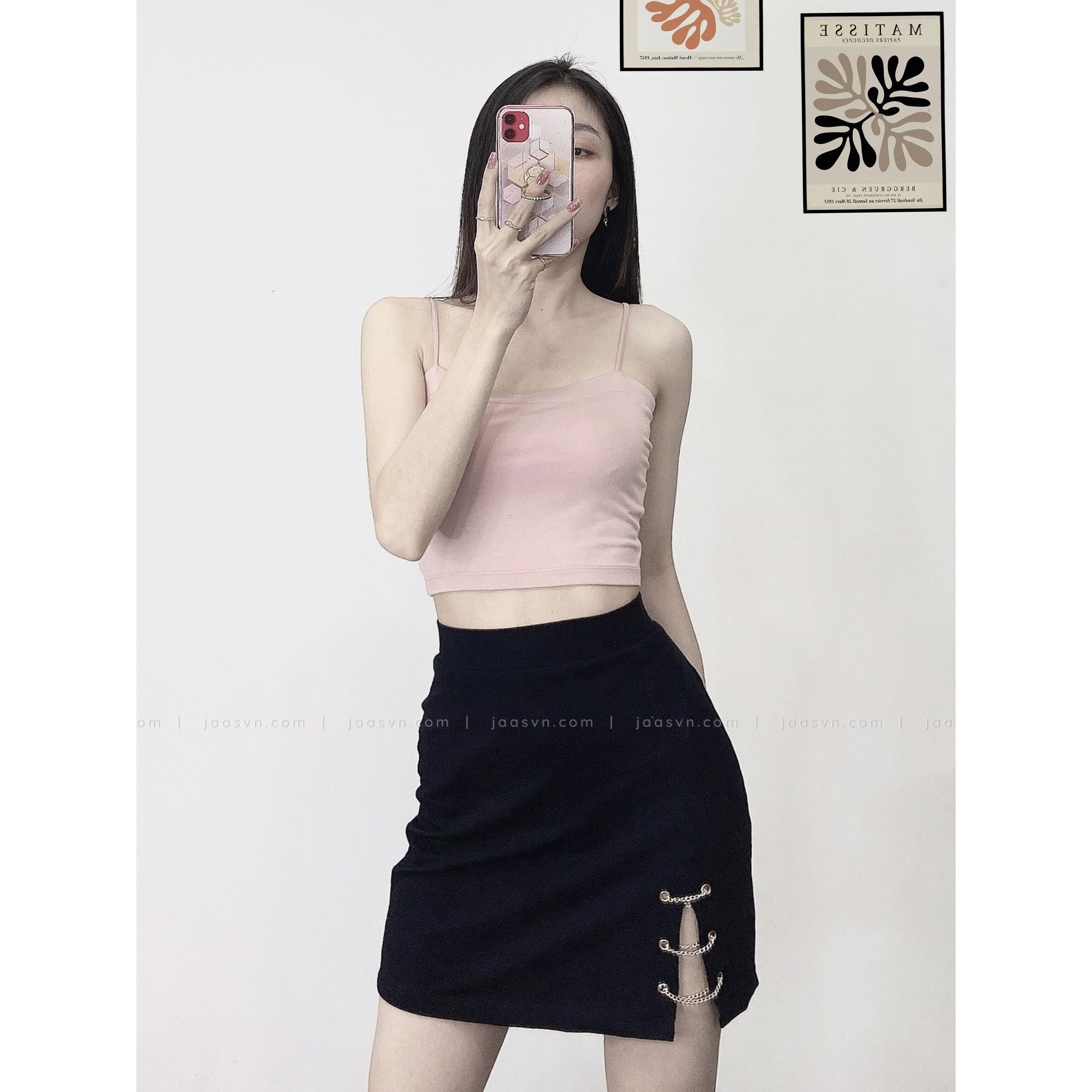 Áo hai dây mảnh sợi bún thun cotton