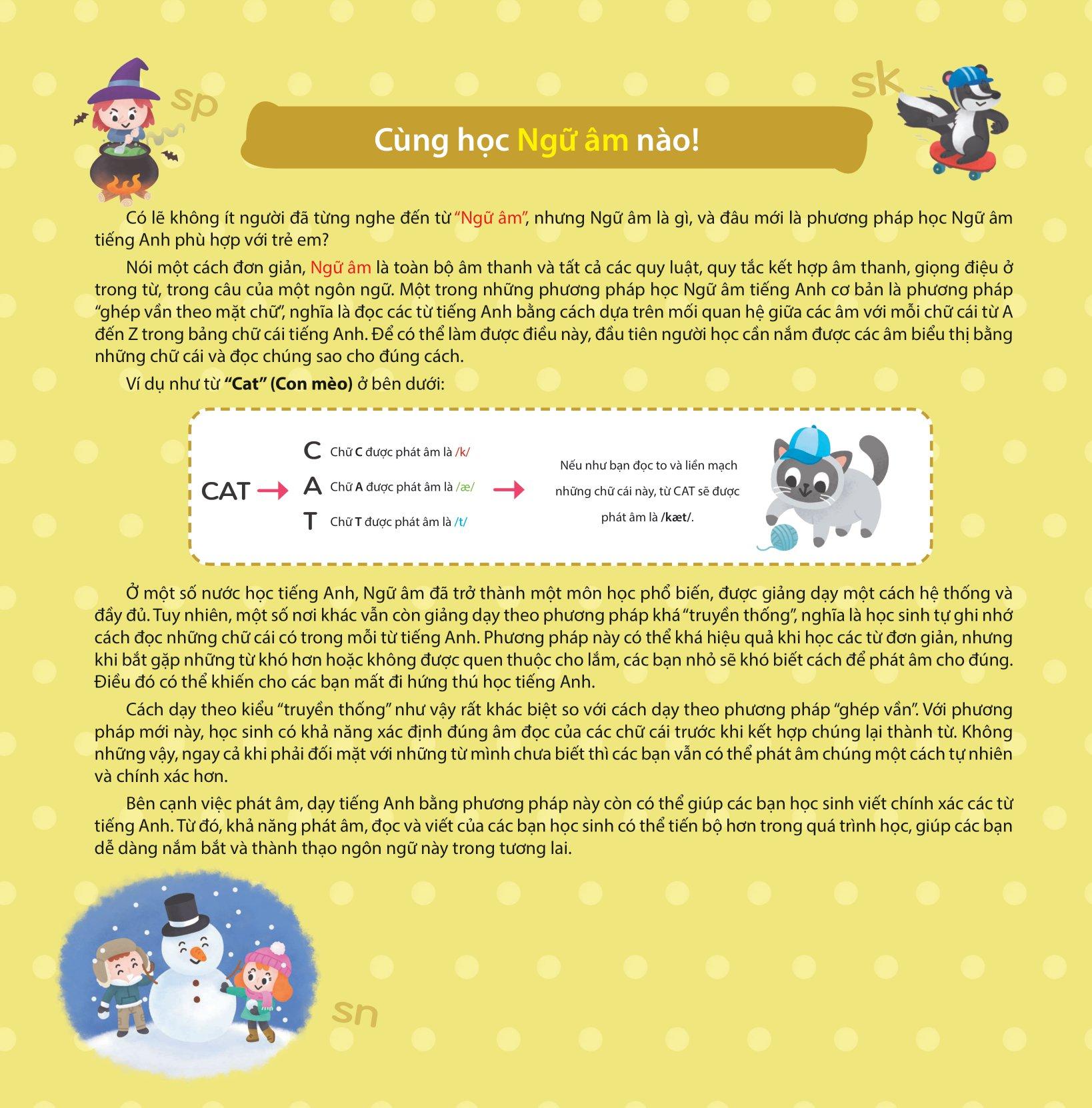 Cùng Con Học Ngữ Âm Tiếng Anh Qua 3 Cấp Độ - Hỗn Hợp Phụ Âm