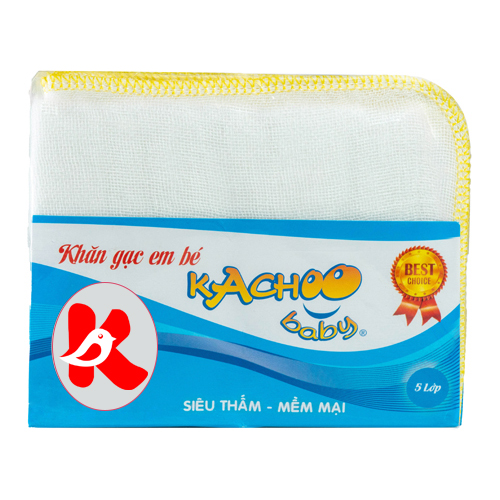 Khăn sữa 5 lớp cotton KACHOOBABY 26 x 31cm Mềm mịn, An Toàn Cho Làn Da Nhạy Cảm thấm hút dùng lau mặt, quàng cổ thấm sữa