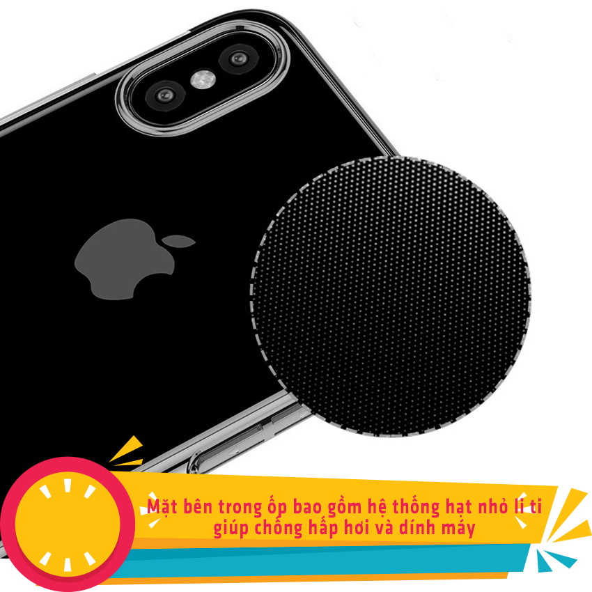 Ốp lưng cho Iphone XS Max - Ốp dẻo viền mạ màu Đen ánh kim - Hàng Chính Hãng