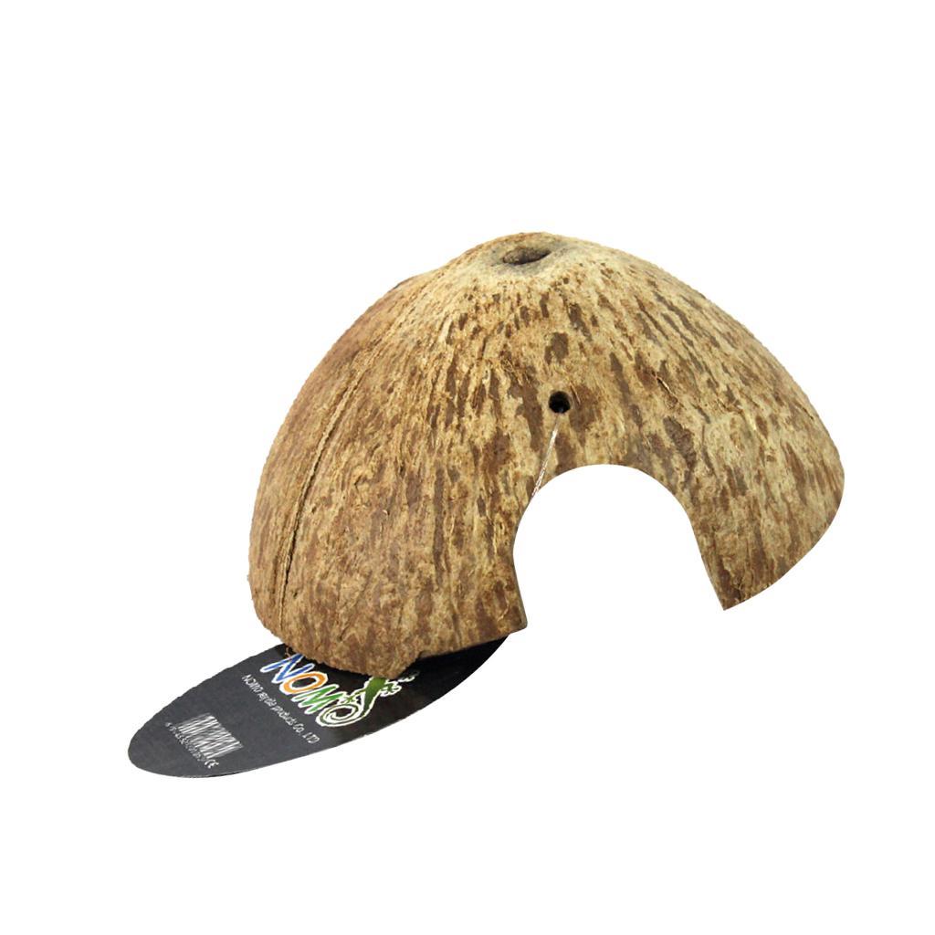 Reptile Terrarium Vivarium Ornament Decor Snake Hide Cave CoconutHusk