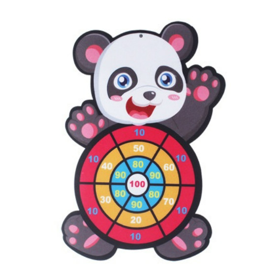 Bảng phi tiêu bóng dính, bảng ném phi tiêu, tặng kèm móc dán tường và 3 trái bóng ném dành cho bé từ 2 tuổi.