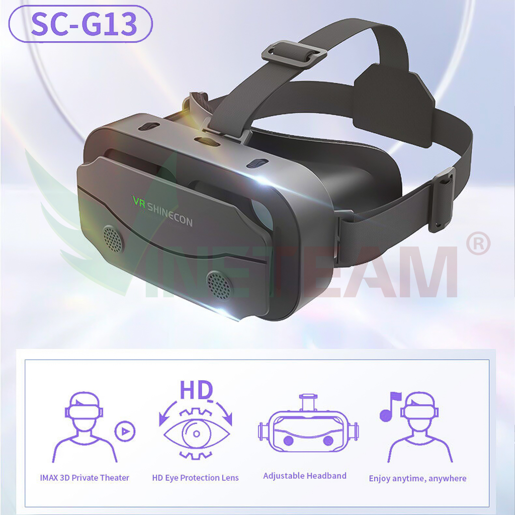 Kính Thực Tế Ảo 3D VR Shinecon G13 Dành Cho Điện Thoại Thông Minh 4.7-7.2 Inch - Hàng Chính Hãng