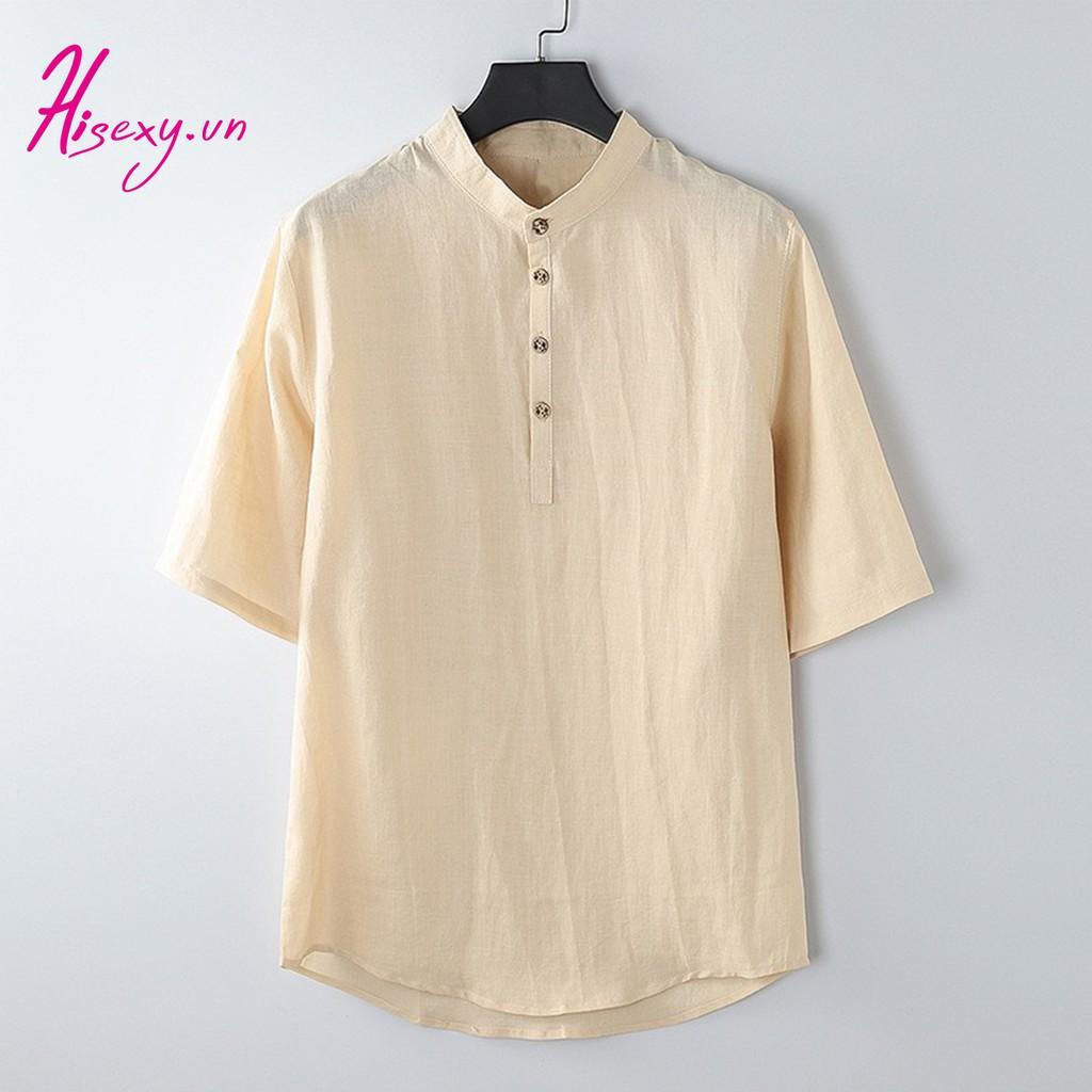 Áo Đũi Nam Hisexy.vn Cổ Tàu Ngắn Tay Đủ Size Dưới 80Kg