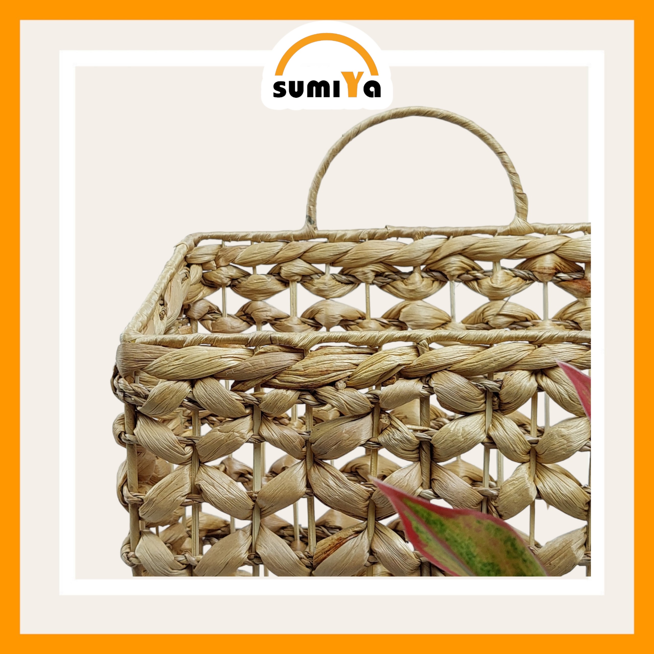 Giỏ lục bình treo dùng để sách báo, đồ dùng, decor, trang trí, sản phẩm tự nhiên