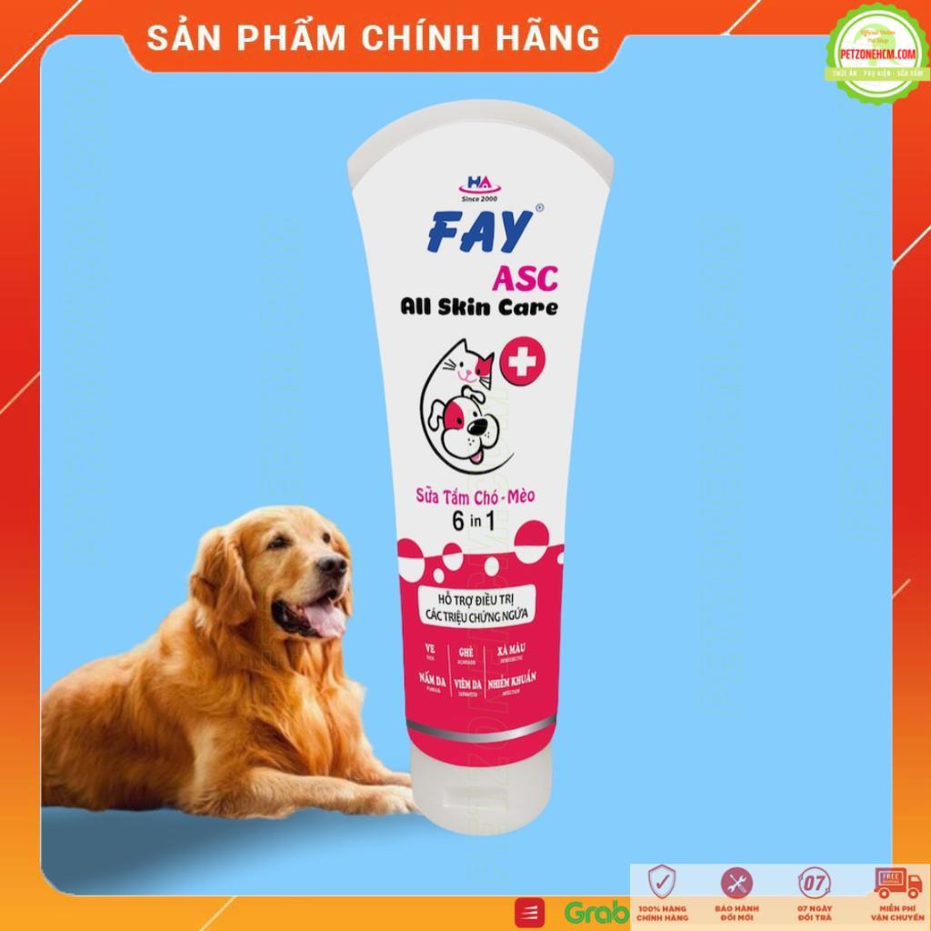 Sữa tắm Fay All skin care 290ml-6 in 1FREESHIPcác bệnh ngoài da ve,ghẻ, nấm, ngứa, xà mâu, viêm da, rụng lông chó mèo