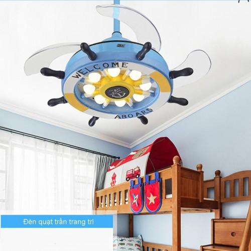 Đèn Quạt trang trí trần 3 màu 72w kiểu dáng sang trọng