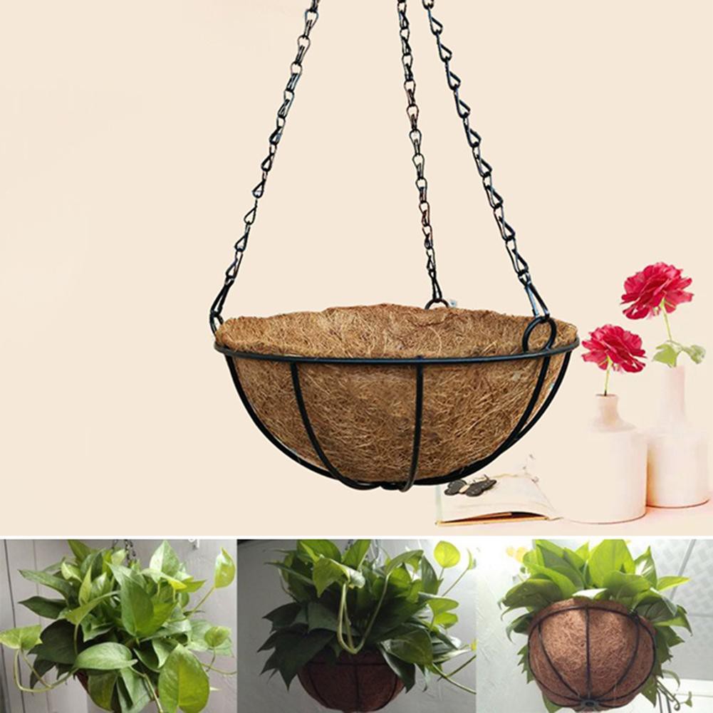 Chậu hoa xích treo - Chậu treo xơ dừa nghệ thuật