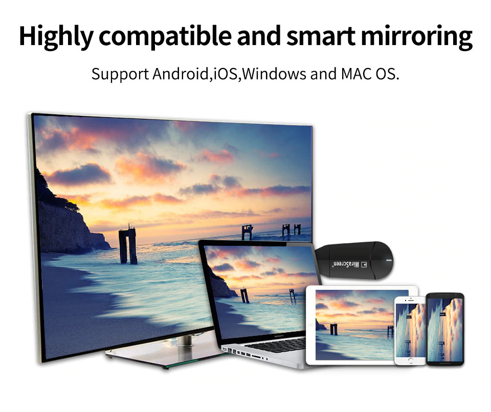 Thiết Bị HDMI Không Dây Kết Nối Điện Thoại Với TIVI FULL HD 4K K6 AZONE