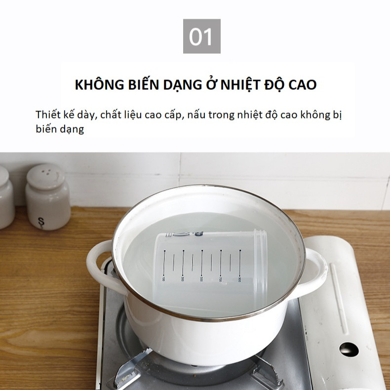 Hộp Nhựa Đựng Thực Phẩm Trong Suốt GAGI Mã GH01 Nhựa PP Bền Bỉ, Sử Dụng Cho Cả Lò Vi Sóng Không Bám Mùi Dễ Dàng Vệ Sinh - Hàng Chính Hãng