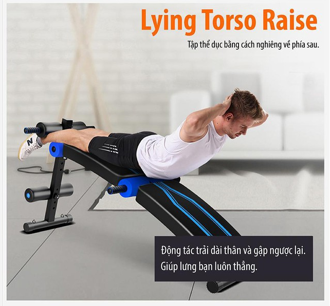 Ghế Tập Bụng Cong Muse Màu Có Chốt Gập BG SU-118