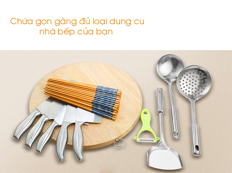 Kệ để dao đũa thớt full inox