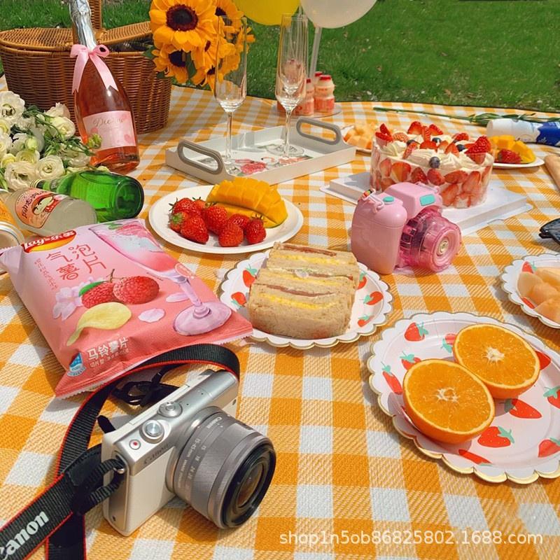 Thảm dã ngoại picnic cắm trại du lịch vải Oxford chống nước 200x150 cm gấp gọn - TP200150