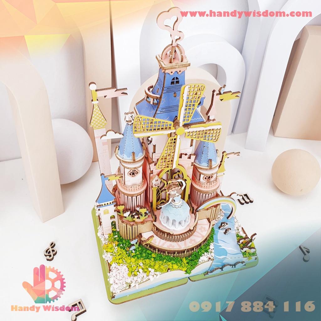 Mô hình hộp nhạc gỗ - Lâu đài cổ tích - Robotime Magic Castle AM59