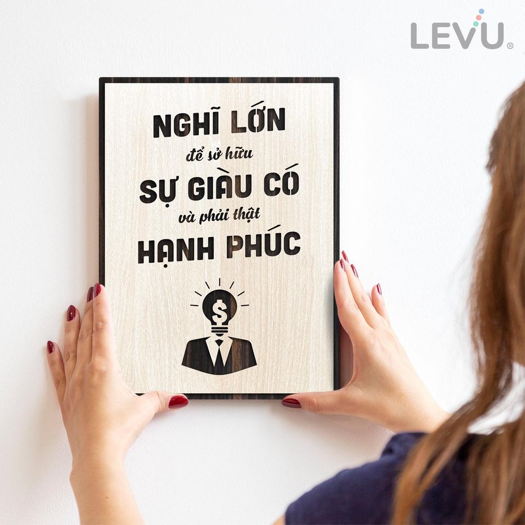 Tranh treo tường slogan khẩu hiệu thúc đẩy tư duy nghĩ lớn LEVU LV129