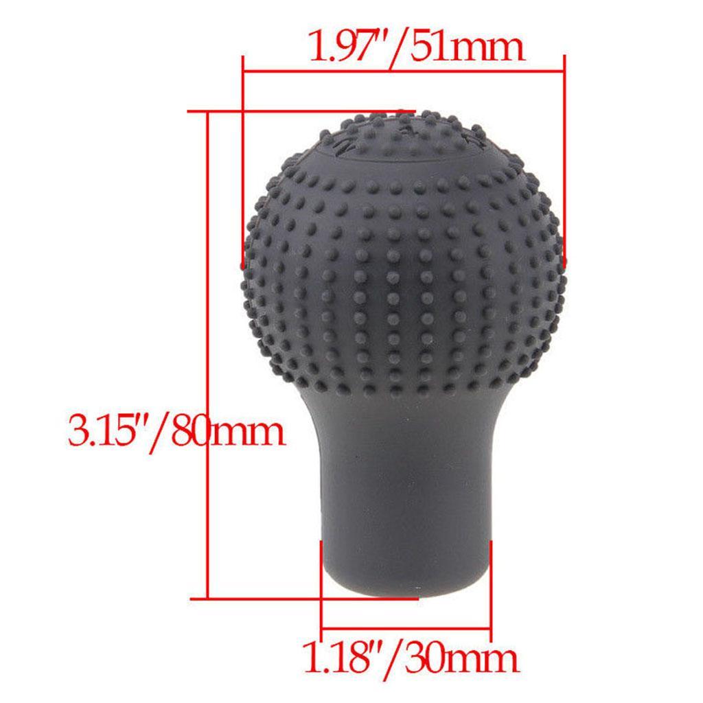 Car Silicone Round Non Slip Gear  Knob Cover Shifter Stick Glove Black