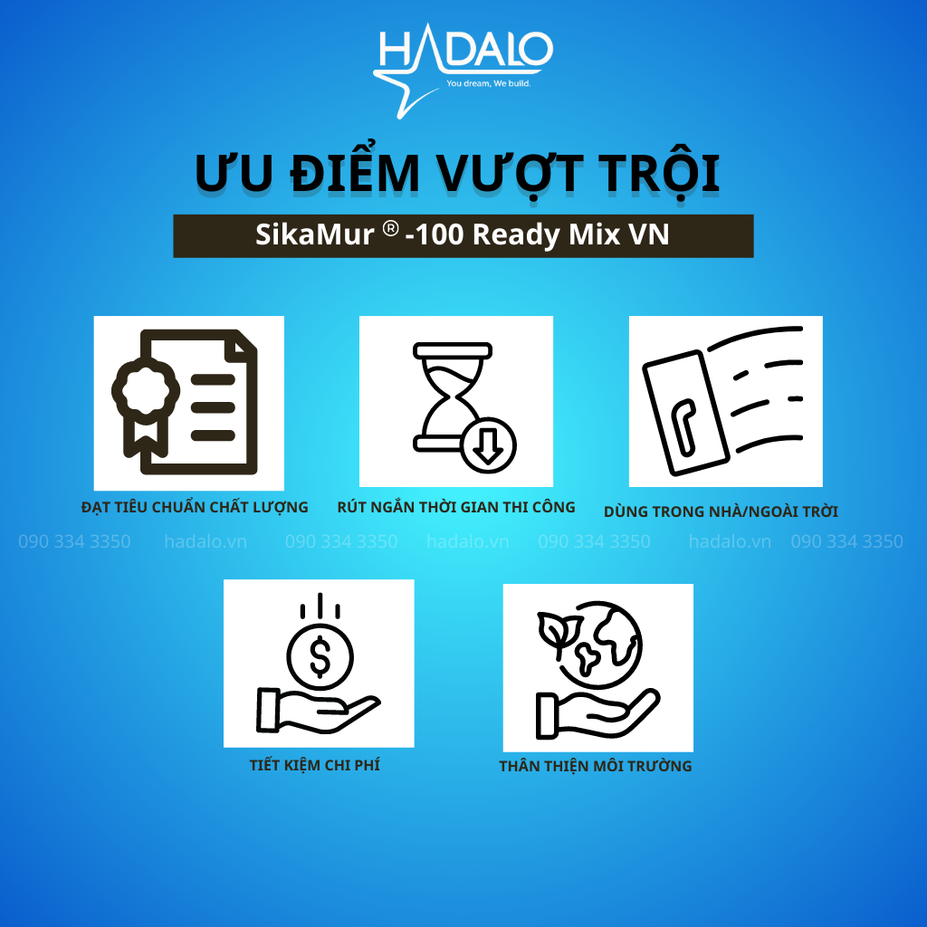 Vữa xây tô trộn sẵn SikaMur 100 Ready Mix VN – Mác 100