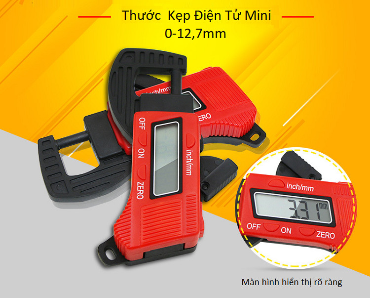 Thước kẹp điện tử mini 0-12,7 (mm) ( Chính xác cao, sử dụng dễ dàng )