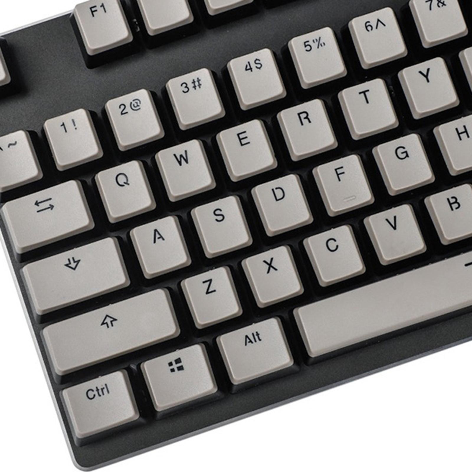 Pudding Keycap set Gaming Key Caps DIY for Keyboard White Black